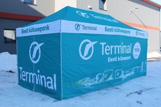 3x6m advertising tent for Tartu Terminal 