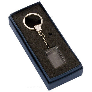 Key ring with rectangular glass block 2. picture