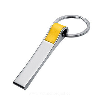 Key  ring made of metal with coloured strips